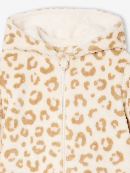 Surpyjama fille sherpa léopard beige 4 - vertbaudet enfant 