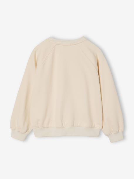 Sweat fille motif Brooklyn zébré écru 4 - vertbaudet enfant 