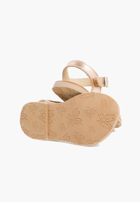 Sandales cuir lisse métallisées Argent+Bronze+Plomb 9 - vertbaudet enfant 