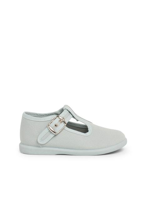 Salomés en toile avec fermeture à boucle Aigue-marine+Bleu marine+Brun+Ciel clair+Écru+Gris+Jaune citron+Rouge 29 - vertbaudet enfant 