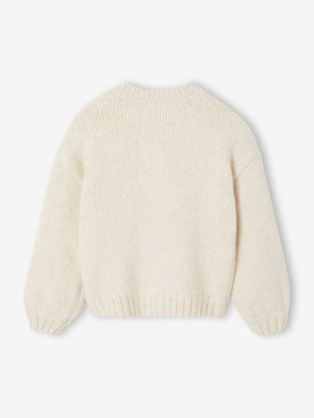 Gilet fille à franges écru 2 - vertbaudet enfant 