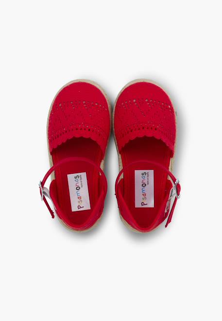 Espadrilles brodées à boucle Blanc+Bleu marine+Écru+Rose+Rouge 29 - vertbaudet enfant 