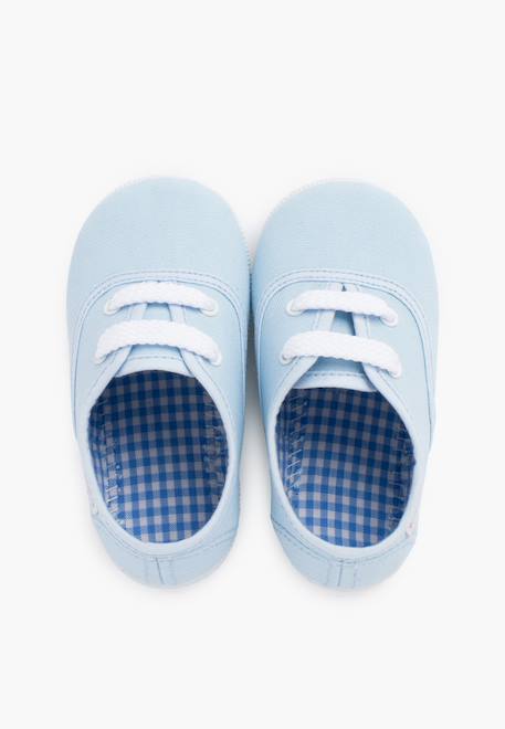 Baskets enfant avec lacets Blanc+Bleu marine+Ciel clair 17 - vertbaudet enfant 