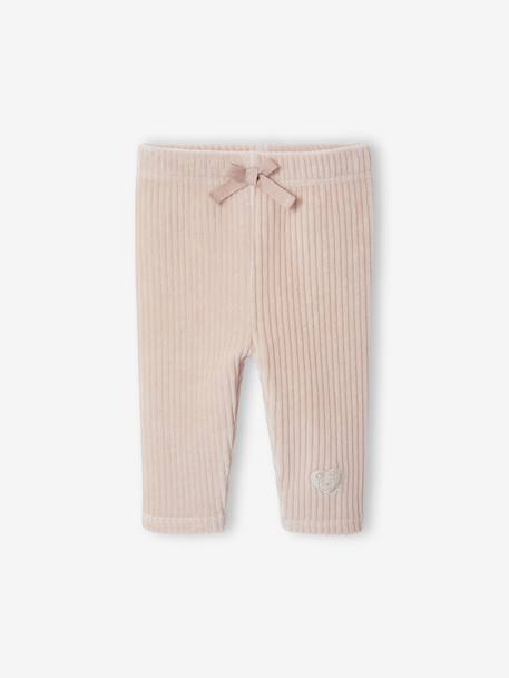 Ensemble Disney Winnie l'ourson bébé sweat molleton + legging velours vanille/rose 3 - vertbaudet enfant 