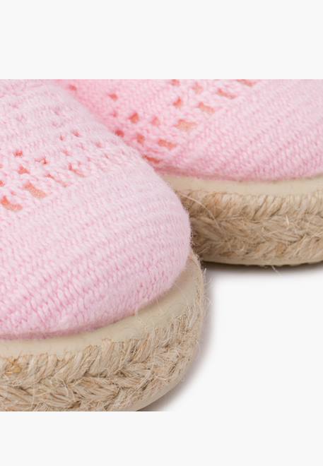 Espadrilles brodées à boucle Blanc+Bleu marine+Écru+Lilas+Rose 30 - vertbaudet enfant 
