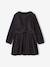 Robe fille velours côtelé effet croisé anthracite 1 - vertbaudet enfant 