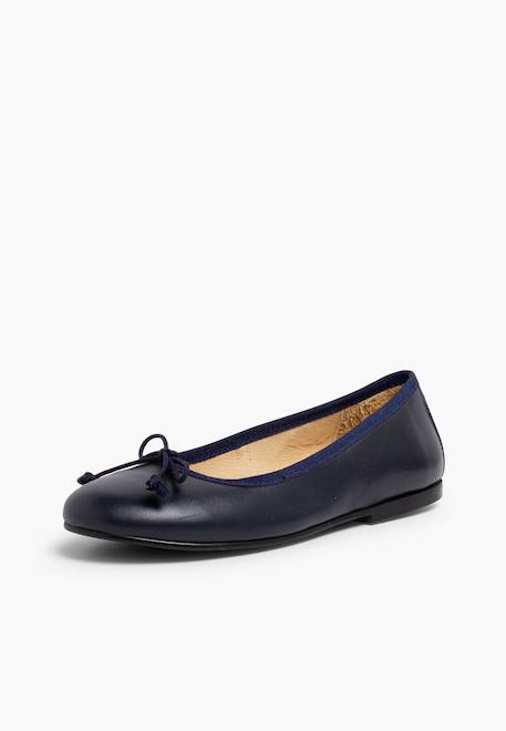 Ballerines de couleurs pour fille  en cuir Argent+Bleu marine+Rouge 8 - vertbaudet enfant 