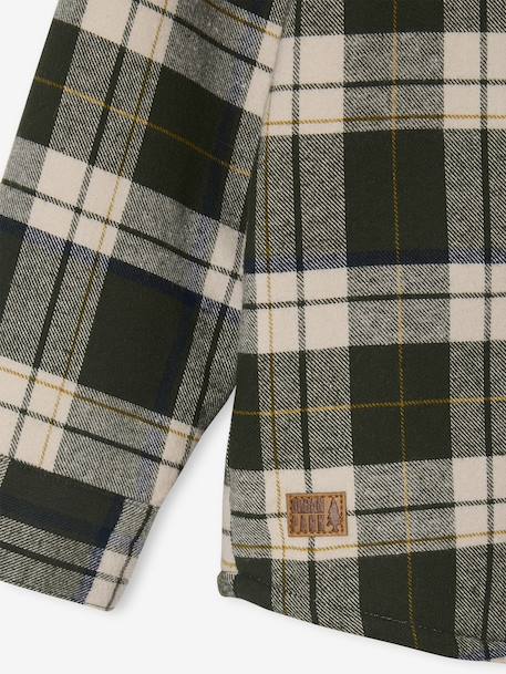 Chemise flanelle carreaux GA doublée Sherpa carreaux vert 7 - vertbaudet enfant 