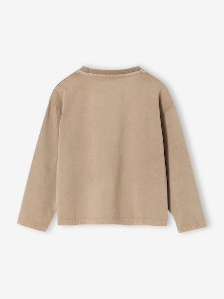 Tee-shirt fille motif NY détails fluo manches longues sable 3 - vertbaudet enfant 