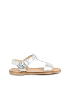 Chaussures-Sandales cuir lisse métallisées