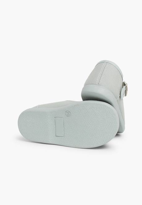 Salomés en toile avec fermeture à boucle Aigue-marine+Bleu marine+Brun+Ciel clair+Écru+Gris+Jaune citron+Rouge 31 - vertbaudet enfant 