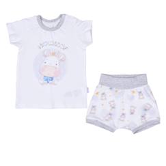 -Ensemble t-shirt et short bébé en coton bio milk