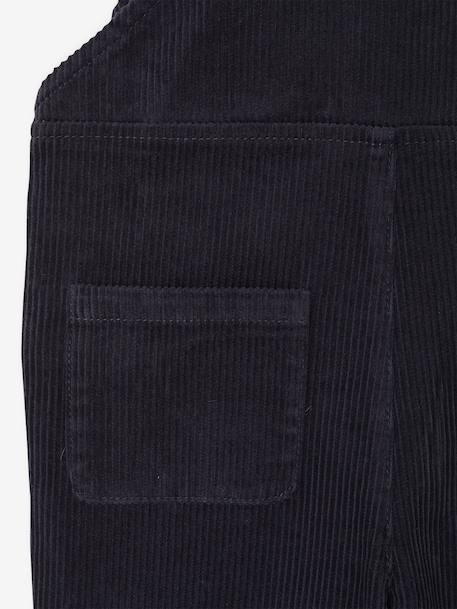 Salopette fille velours bretelles à volants anthracite+vert de gris 5 - vertbaudet enfant 