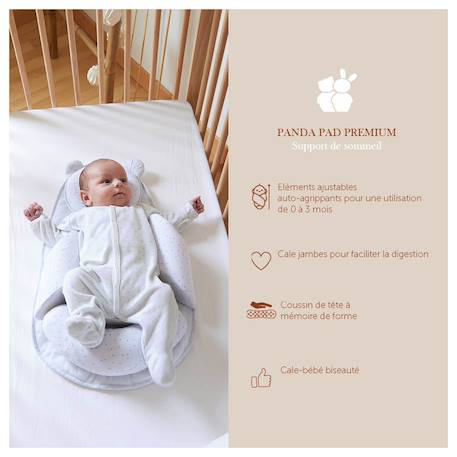 Support de sommeil panda pad premium Blanc 5 - vertbaudet enfant 