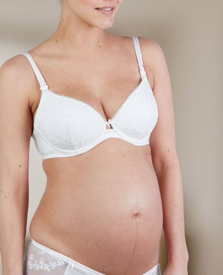 Soutien gorge push-up louise grossesse et allaitement Ivoire+Marine 1 - vertbaudet enfant 