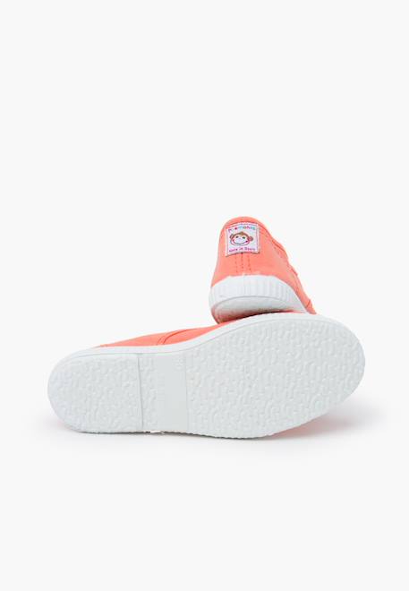 Tennis en toile avec bout caoutchouc sans lacets Avoine+Pêche 9 - vertbaudet enfant 