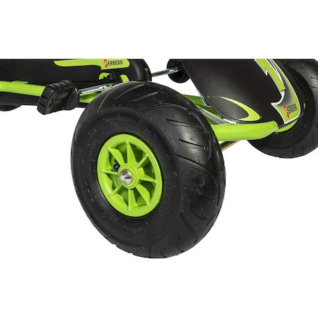 Goart/kart avec volant sonore et pneus à air Noir et vert 4 - vertbaudet enfant 
