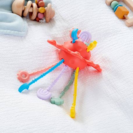 Jouet à tirer sensoriel arc-en-ciel Multi-coloured 3 - vertbaudet enfant 