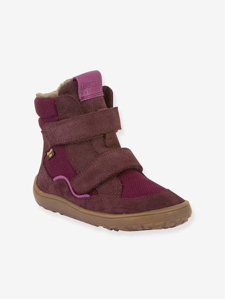 Bottes d'hiver pieds nus enfants BAREFOOT TEX WINTER Froddo bordeaux+gris ardoise 1 - vertbaudet enfant 