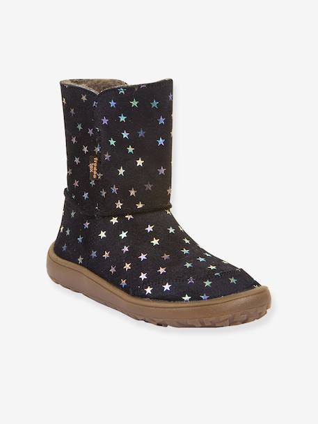 Bottes pieds nus pour filles BAREFOOT TEX SUEDE Froddo bleu nuit 1 - vertbaudet enfant 