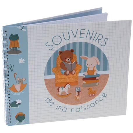 Album de naissance Bleu, marron, blanc 1 - vertbaudet enfant 