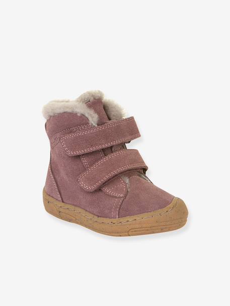 Boots fille MINNI SUEDE Froddo vieux rose 1 - vertbaudet enfant 