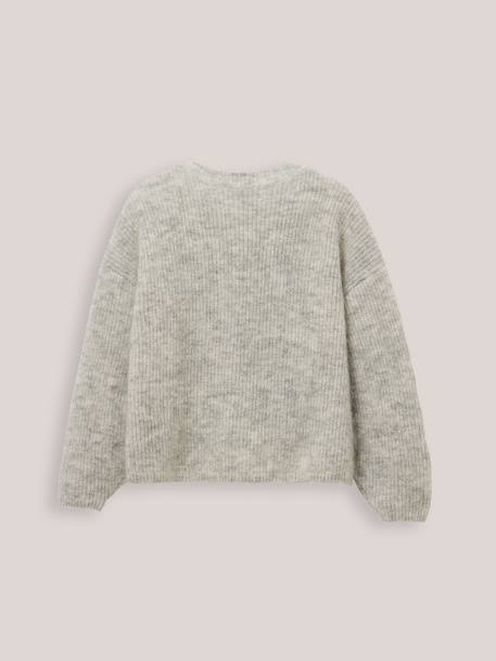 Cardigan avec laine et mohair Gris chine clair 3 - vertbaudet enfant 