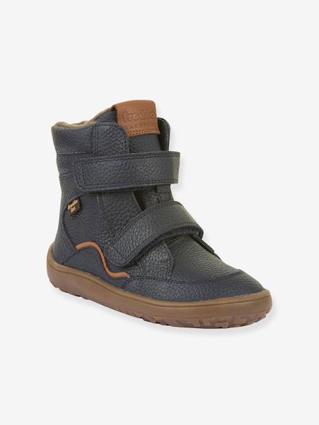 Chaussures d'hiver barefoot enfants BAREFOOT TEX WINTER Froddo bleu nuit+marron 1 - vertbaudet enfant 