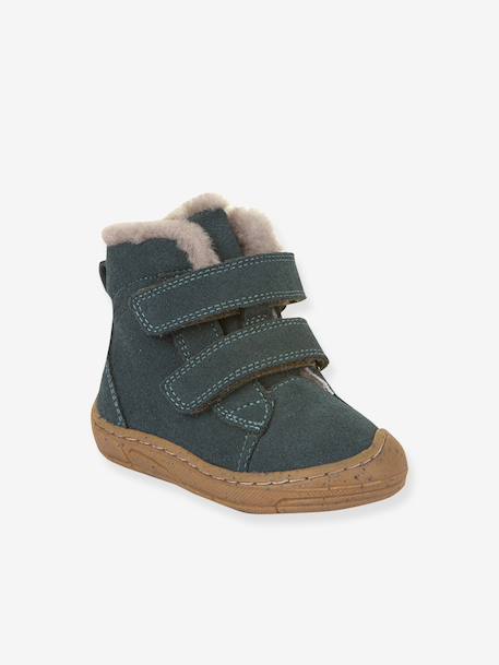 Boots fille MINNI SUEDE Froddo bleu pétrole+fuchsia+vieux rose 1 - vertbaudet enfant 