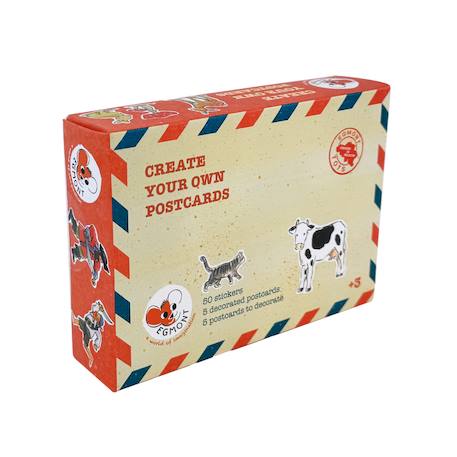 Cartes postales avec autocollants Beige 5 - vertbaudet enfant 