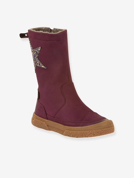 Filles Bottes PULSE TEX STAR BOOTS WOOL Froddo bordeaux+noir 1 - vertbaudet enfant 