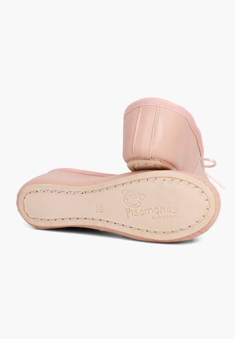 Ballerines fille  en cuir Blanc+Gris perle+Rose 15 - vertbaudet enfant 