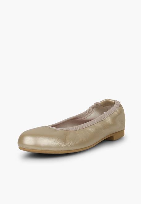Ballerines fille  cuir nacré Argent+Couleur chair+Or+Rose pâle 14 - vertbaudet enfant 