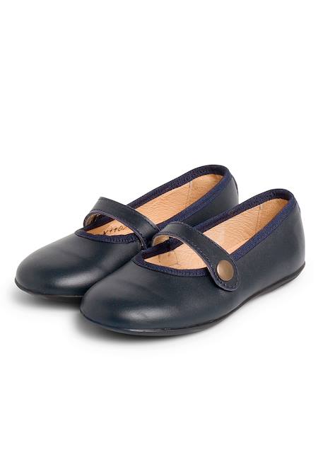Chaussures à boucle fille cuir couleurs Bleu marine+Rouge 4 - vertbaudet enfant 