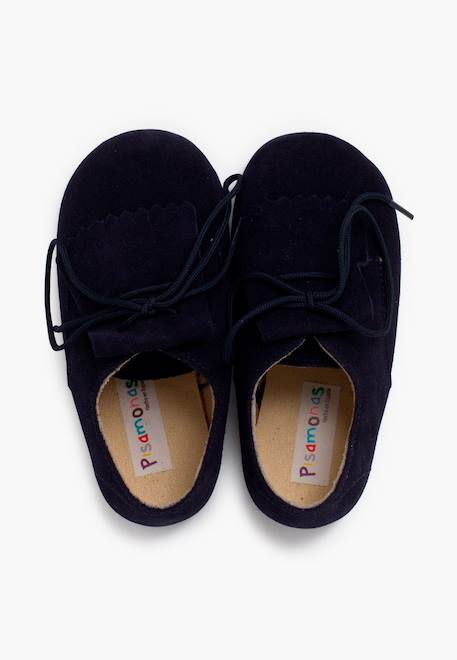 Derbies suède languette franges Bleu marine+Gris+Taupe 5 - vertbaudet enfant 
