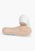 Ballerines fille  en cuir Blanc+Gris perle+Rose 3 - vertbaudet enfant 