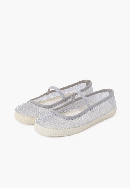 Ballerine fille en résille métallisée Argent+Or 4 - vertbaudet enfant 