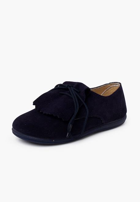 Derbies suède languette franges Bleu marine+Gris+Taupe 2 - vertbaudet enfant 