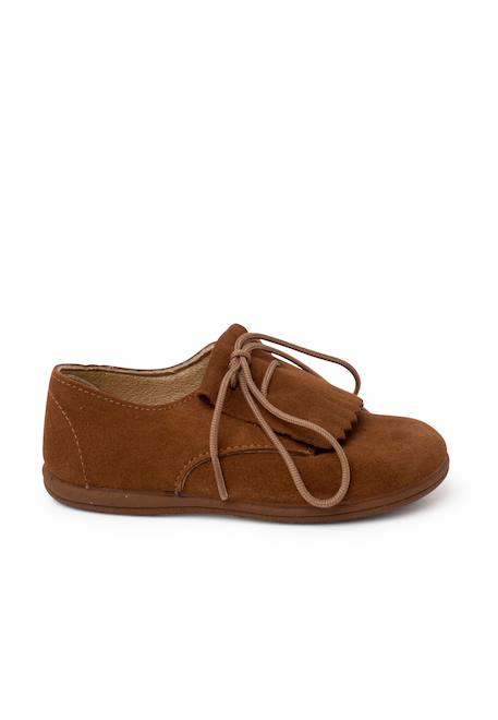 Derbies suède languette franges Bleu marine+Gris+Taupe 13 - vertbaudet enfant 