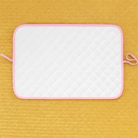 Tapis à langer nomade en coton bio Blanc+Fraise+Honey+Rose+Vert+Vichy 23 - vertbaudet enfant 