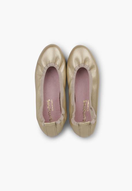 Ballerines fille  cuir nacré Argent+Couleur chair+Or+Rose pâle 17 - vertbaudet enfant 