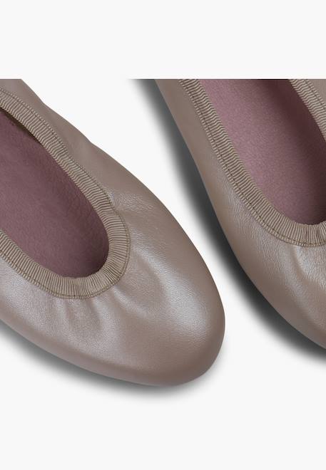 Ballerines fille  cuir nacré Argent+Couleur chair+Or+Rose pâle 24 - vertbaudet enfant 