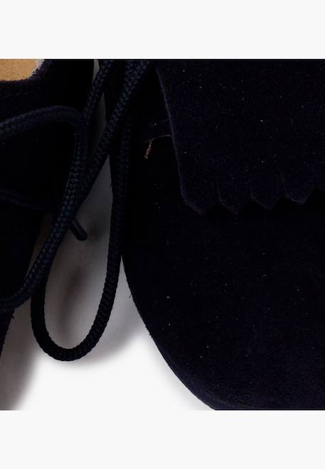 Derbies suède languette franges Bleu marine+Gris+Taupe 6 - vertbaudet enfant 
