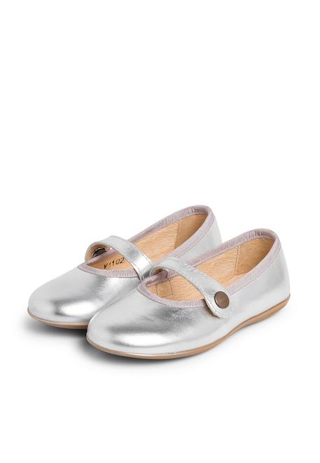 Chaussures à boucle fille cuir couleurs Argent+Bleu marine+Rouge 4 - vertbaudet enfant 