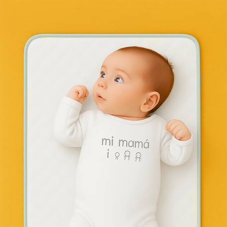 Tapis à langer nomade en coton bio Blanc+Fraise+Honey+Rose+Vert+Vichy 28 - vertbaudet enfant 