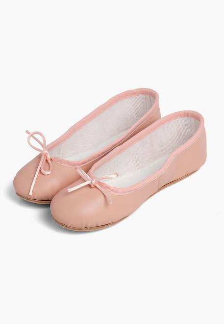 Ballerines fille  en cuir Blanc+Gris perle+Rose 16 - vertbaudet enfant 