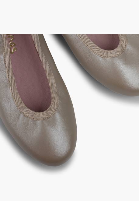Ballerines fille  cuir nacré Argent+Couleur chair+Or+Rose pâle 12 - vertbaudet enfant 
