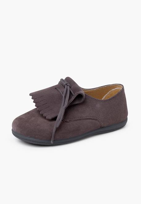 Derbies suède languette franges Bleu marine+Gris+Taupe 8 - vertbaudet enfant 