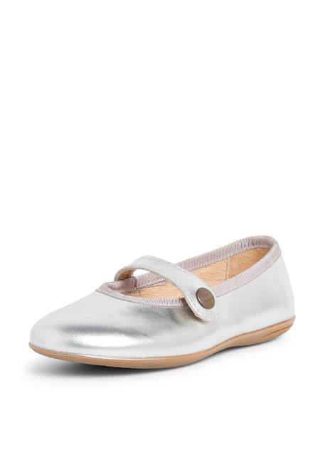 Chaussures à boucle fille cuir couleurs Argent+Bleu marine+Rouge 2 - vertbaudet enfant 