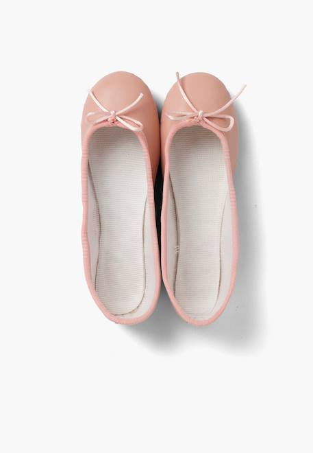 Ballerines fille  en cuir Blanc+Gris perle+Rose 17 - vertbaudet enfant 